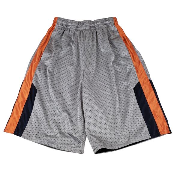 Brooklyn Xpress Shorts Mens Medium Gray Orange Athletic Basketball Drawstring - Picture 1 of 4